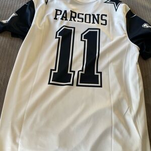 Nike White and Black Men's Jersey Dallas Cowboys Parsons